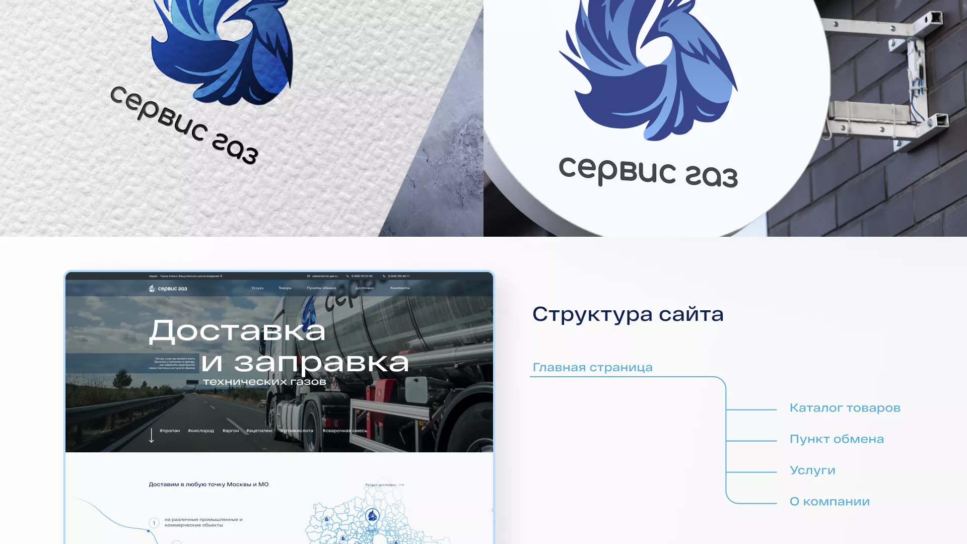 Создание сайта компании «Сервис газ» в Кимовске