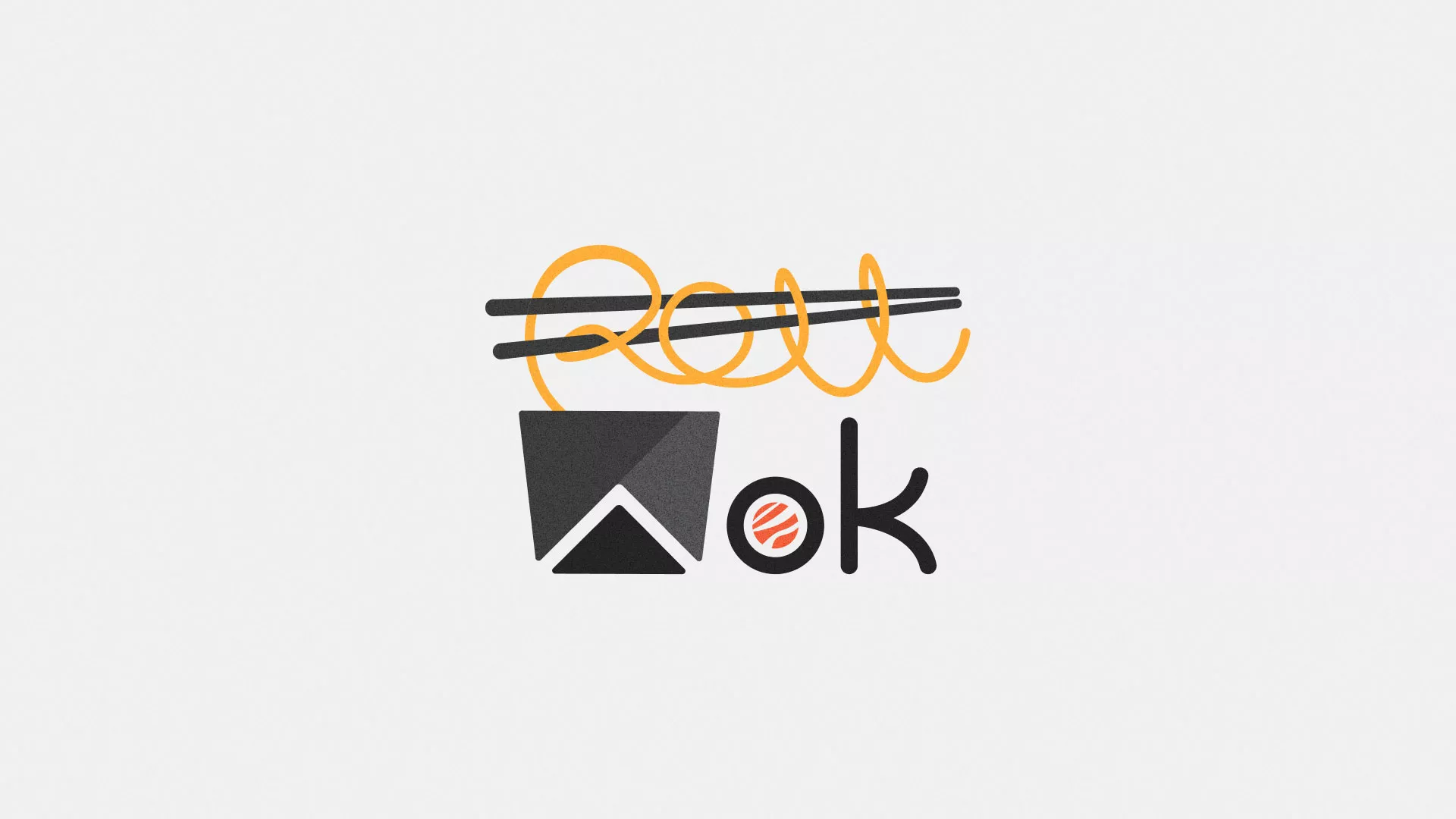 Разработка логотипа в Кимовске для суши-бара «Roll Wok Club»